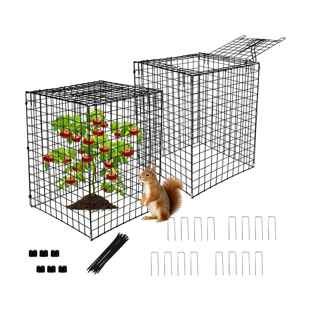 Metal Plant Cages for Outdoor Plants, Garden Cloches for Plants Rustproof | Heavy-Duty Rustproof Metal,Durable plant