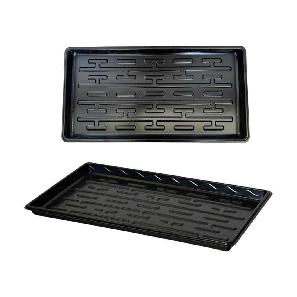 1020 Tray Shallow 10" x 20" Nursery Flat Trays No Holes 1.4" Height, Holding 72-Cell Plug Seedling Trays, Ideal for