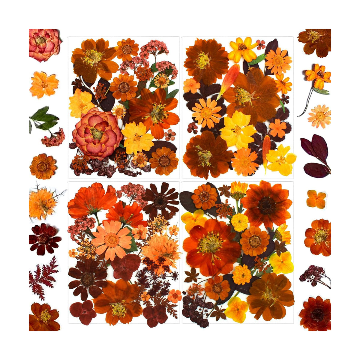 92 Pcs Fall Dried Pressed Flowers for Resin Molds, Real Natural Bulk Dry Wildflowers Leaves Perfect for Epoxy, DIY Crafts, Nails, Soap Candles Jewelry Making, and Home Decor