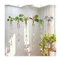 6 Pcs Plant Propagation Station Colorful Crystal Suncatcher, Handmade Boho Rooting Vase, Hanging Window Plant