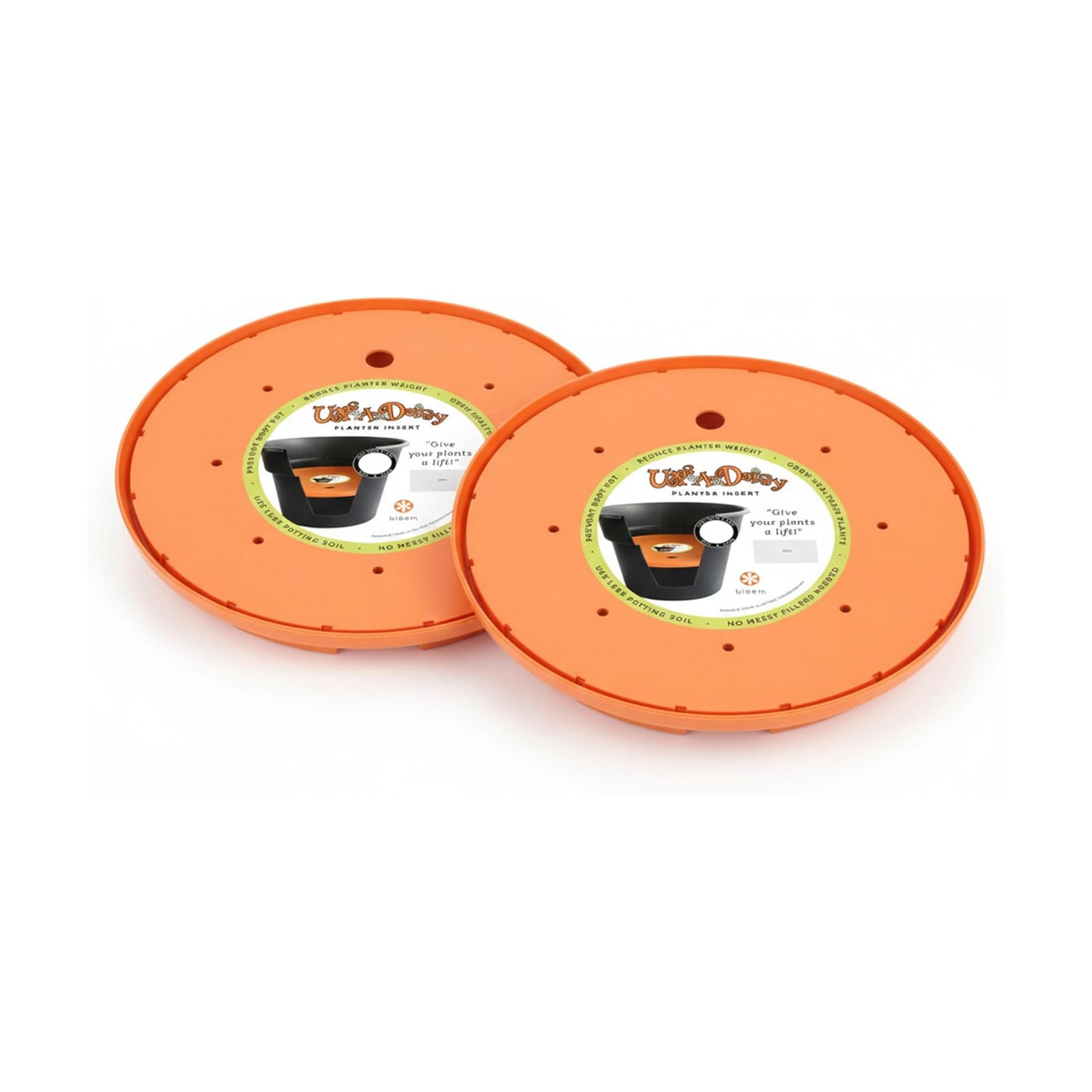 Bloem Ups-A-Daisy 11" Soil-Saving Insert for Round Planters, 2-Pack | Soil-saving inserts with drainage holes for round