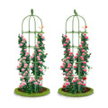 2 Pack Garden Obelisk Trellis, 70IN Tall Plant Support for Climbing Vine, Metal Covered Plastic Rustproof Heavy Duty