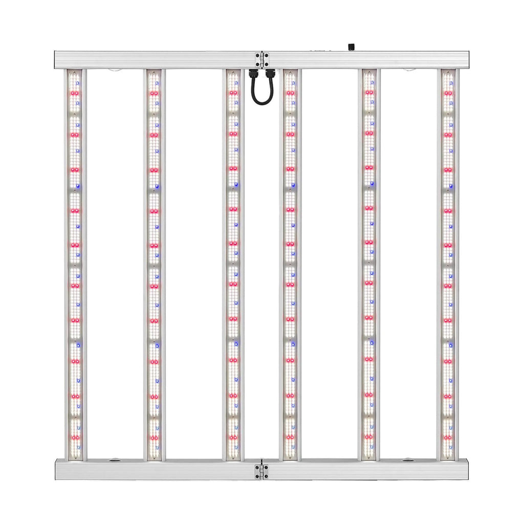 600W LED Grow Lights for Indoor Plants Full Spectrum, Foldable Growing Lamp, 4x4ft Coverage, 6 Bar Diodes Dimmable