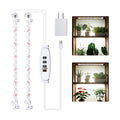 2 Head 13" Growing Lamp for Indoor Plants, Red & White Full Spectrum LED Grow Light Strips with Auto ON/Off, 3/9/12H Timer,10 Dimmable Levels for Green House Seedlings