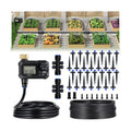 HIRALIY 100FT Automatic Drip Irrigation Kit with Timer | Automatic watering system with quick-connect design, 80FT 1/4"