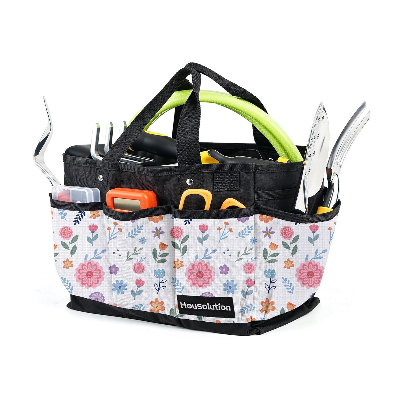 Housolution Gardening Tote Bag, Deluxe Garden Tool Storage Bag and Home Organizer with Pockets, Wear-Resistant &