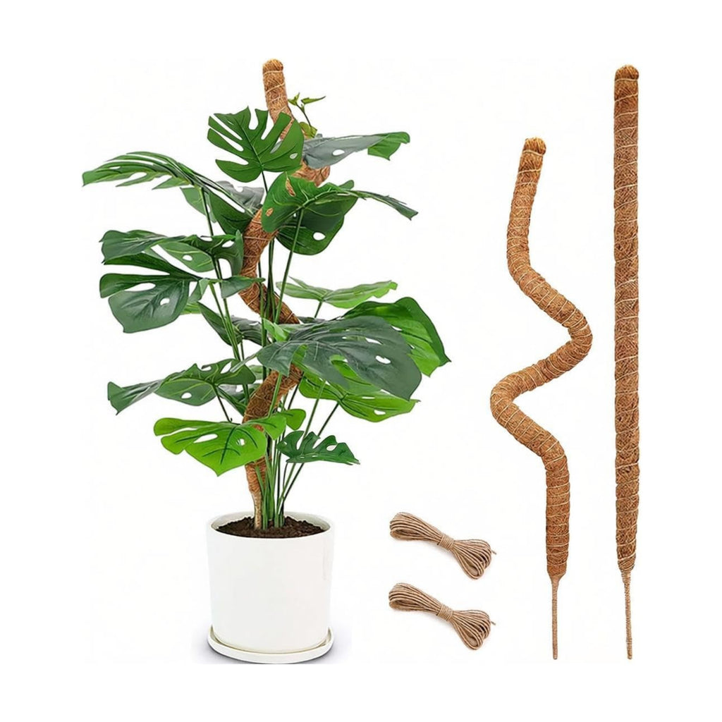 Bendable 28 Inches Moss Pole - 2 Pack Monstera Plant Support Stakes
