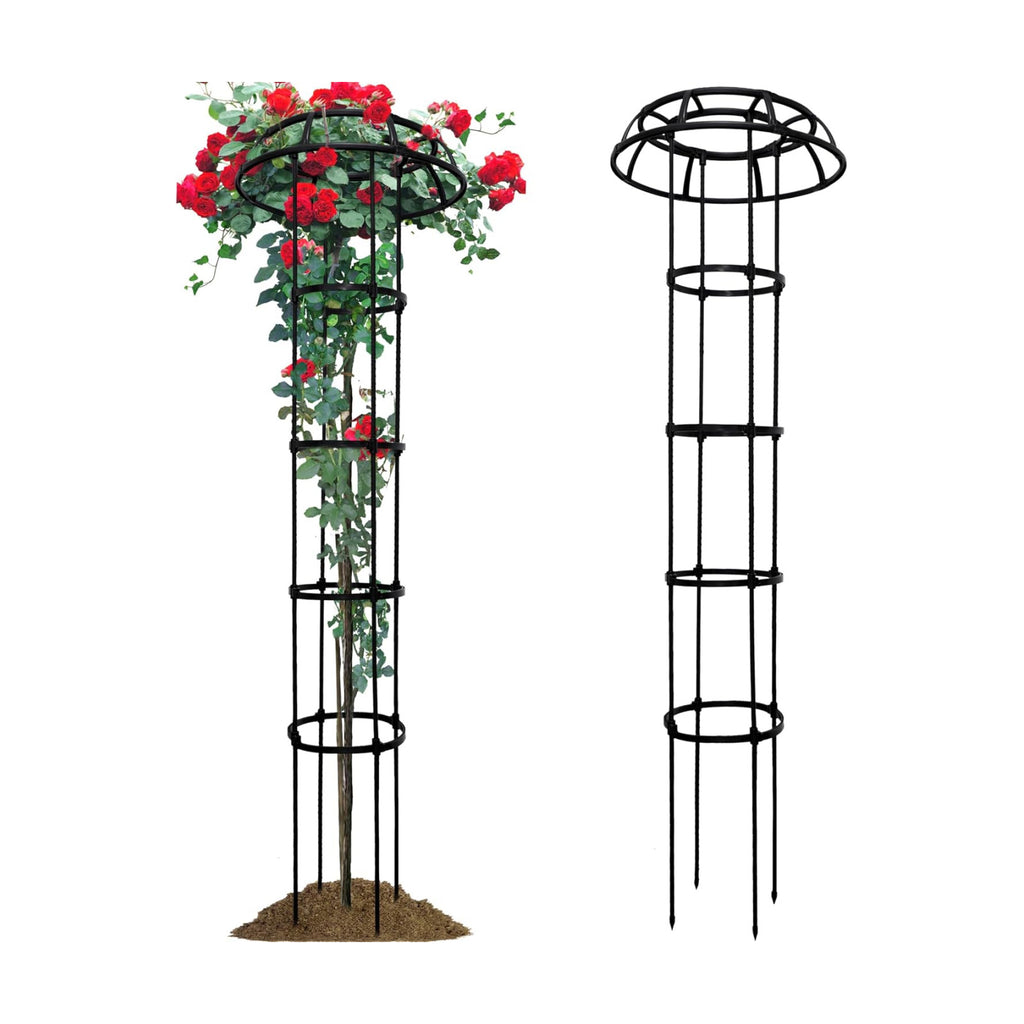 Mushroom Obelisk Trellis for Climbing Plants Outdoor 65", Adjustable Weatherproof Garden Umbrella Plant Trellis Support