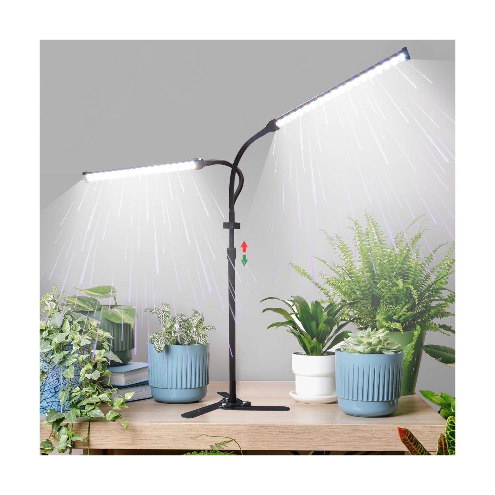 Professional Grow Lights for Indoor Plants Growing, Full Spectrum | 2026 Upgrade,162 LEDs, Height Adjustable 13-38", 3