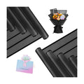 REAXYZNN 20 Sheets Flower Wrapping Paper - Waterproof Black Floral Wrapping Paper for DIY Crafts, Florist Supplies Packaging for Wedding Birthday Gift (Translucent Black)