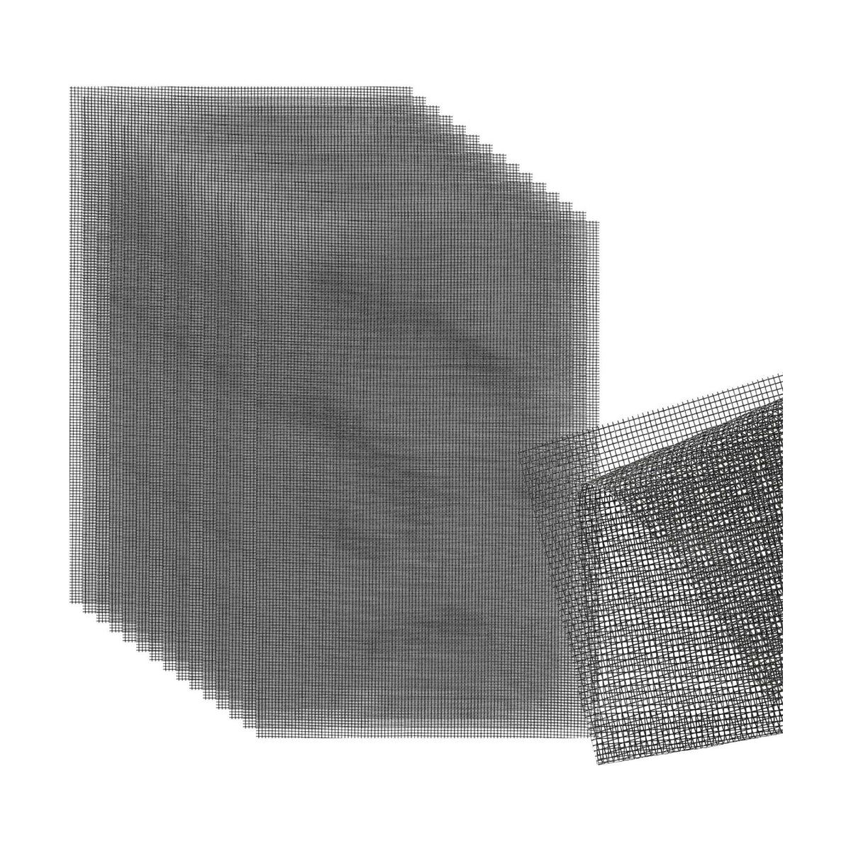 lasuroa 15pcs Flower Pot Hole Netting Mesh Pad, 30x20cm/11.8x7.8 Inch Bonsai Eye Mesh Drainage Screens Plant Pot Drainage Meshes Plant Accessories Kit Screen Meshes Preventing Substrate Leakage