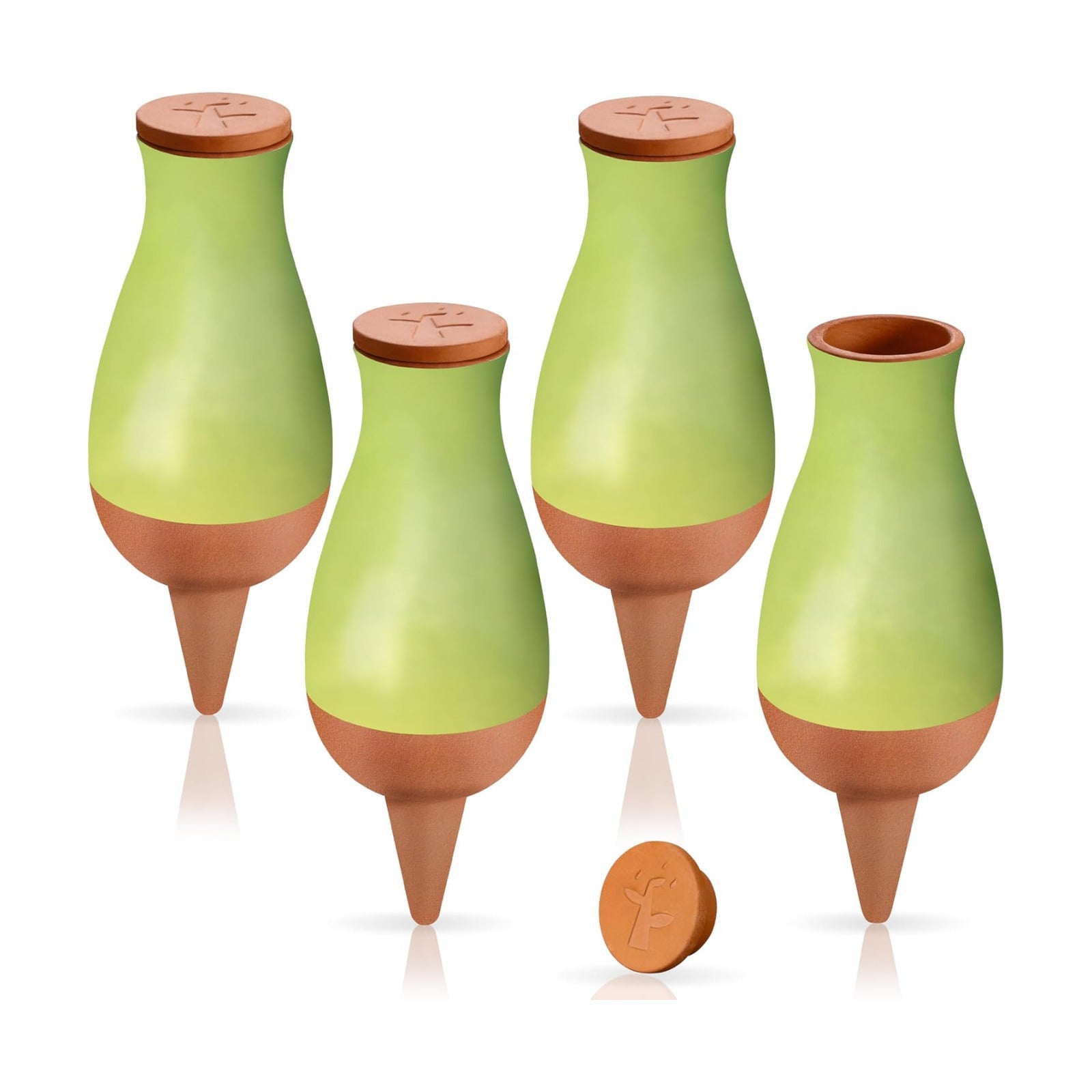 Soilagua 16 oz Drip Irrigation Stakes, Large Plant Watering Globes, Olla Pots Plant Watering Devices, Self Watering