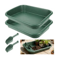 Rainmae 2 Set Garden Tidy Trays with Shovels, Large Potting Tray for Seeding, Mixing Soil and Repotting, One-Piece