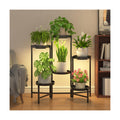 iDavosic.ly Plant Stand Indoor with Grow Lights, 6 Tier Metal Shelf, Black | Corner Tiered Flower Display Holder