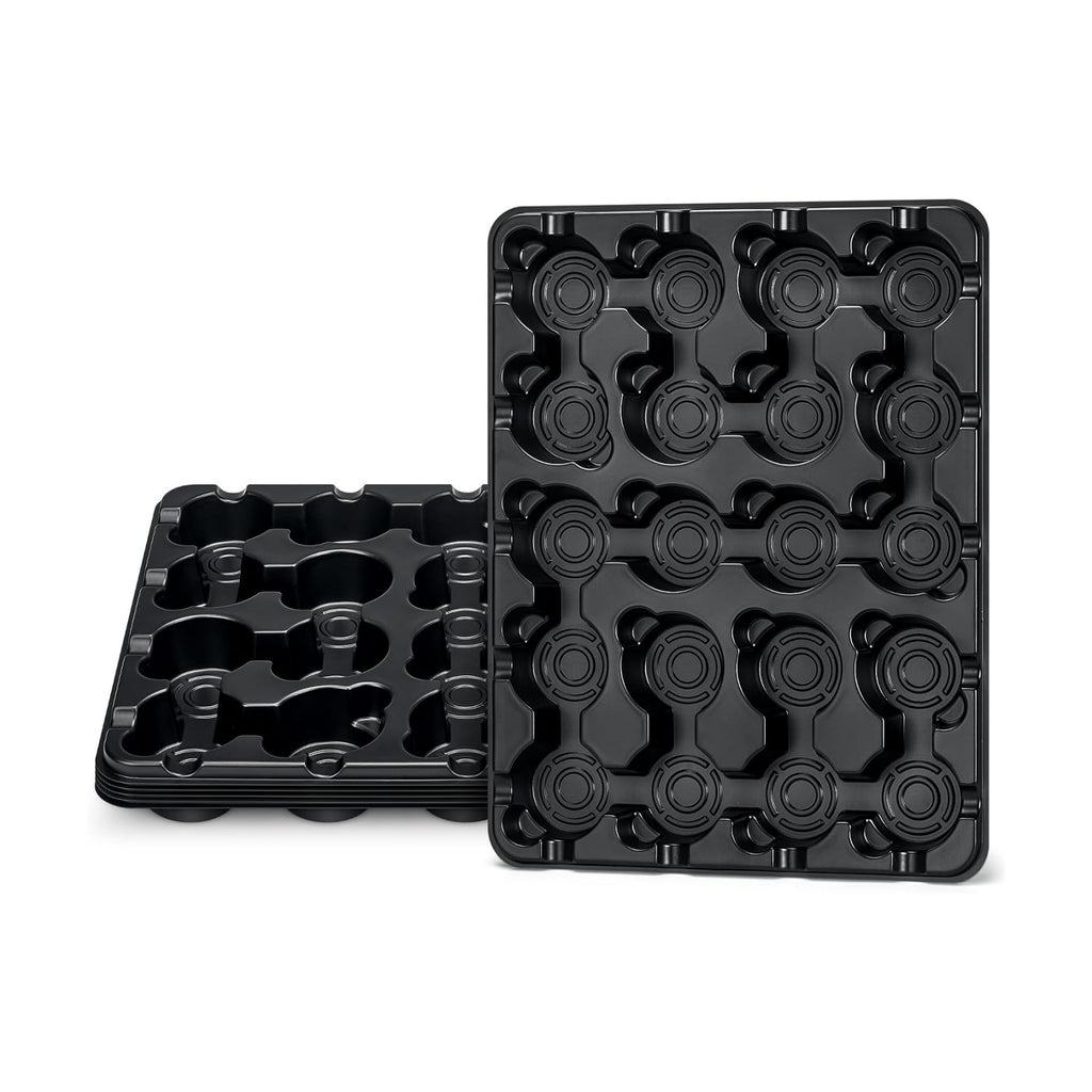 5 Pack Reusable 20 Cell Seed Starter Trays for 3 Inch Nursery Pots | Trays only. Includes 100 cells, raised bases for