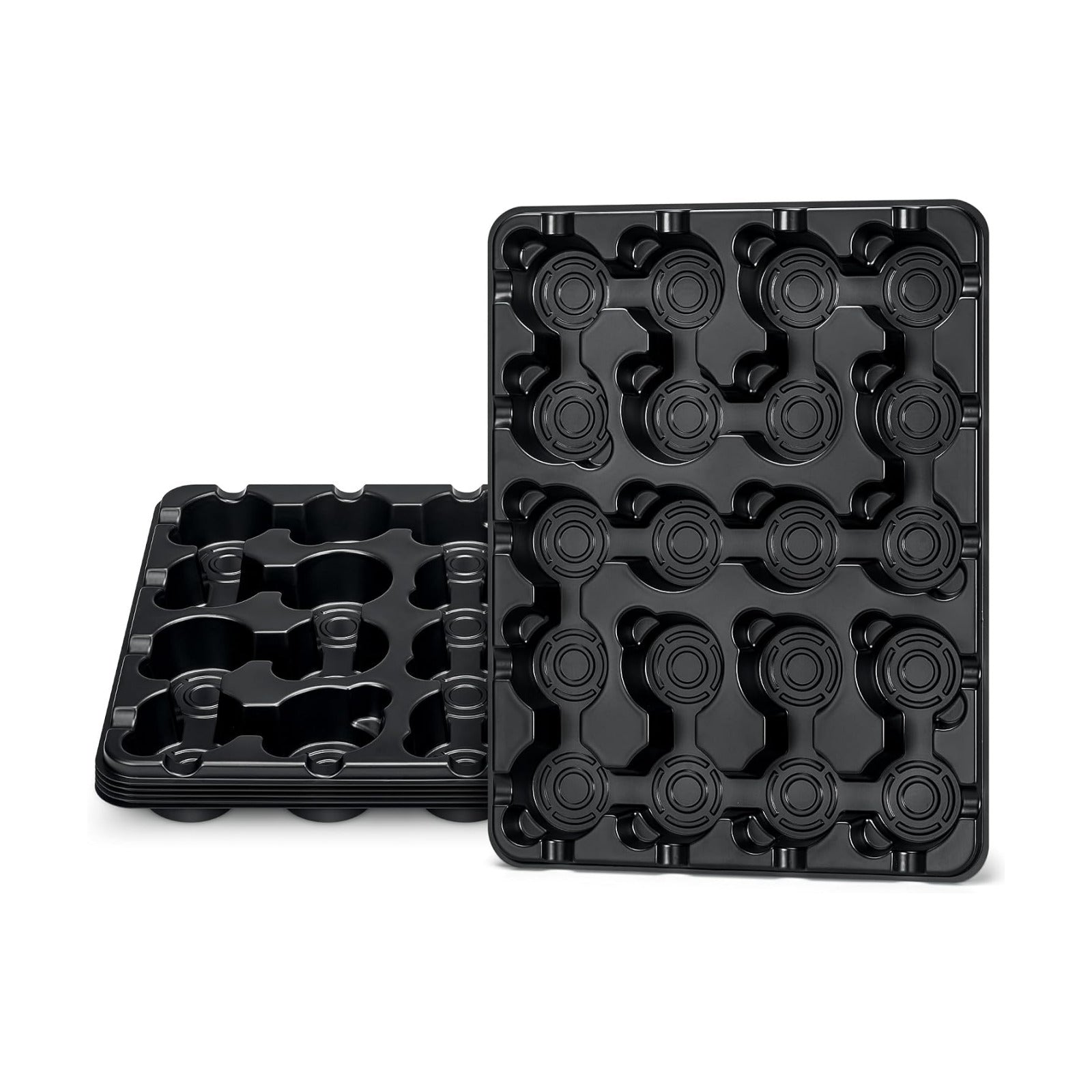 5 Pack Reusable 20 Cell Seed Starter Trays for 3 Inch Nursery Pots | Trays only. Includes 100 cells, raised bases for