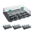 4 Pack 20 Cell Seed Starting Trays with 4 Vented Humidity Domes | Compatible with standard 3 inch nursery pots. Thick