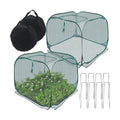 EATAKWARD 2 PCS Foldable Plant Protector, 35" x 35" x 27.5" Pop-Up Mesh Cover, Bird Betting for Garden, Garden Bed