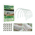 Garden Netting Kit for Raised Beds, 10x30FT Ultra Fine Mesh Netting ＆6 Sets Fiberglass Garden Hoops, Insect Netting for