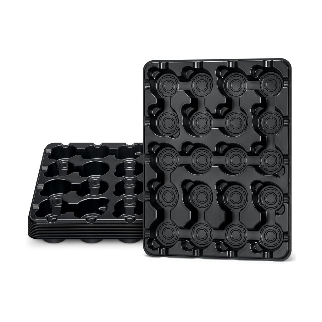 10 Pack 20 Cell Seed Starter Trays Compatible with 3 Inch Pots | 10 reusable trays offer 200 total cells and reinforced