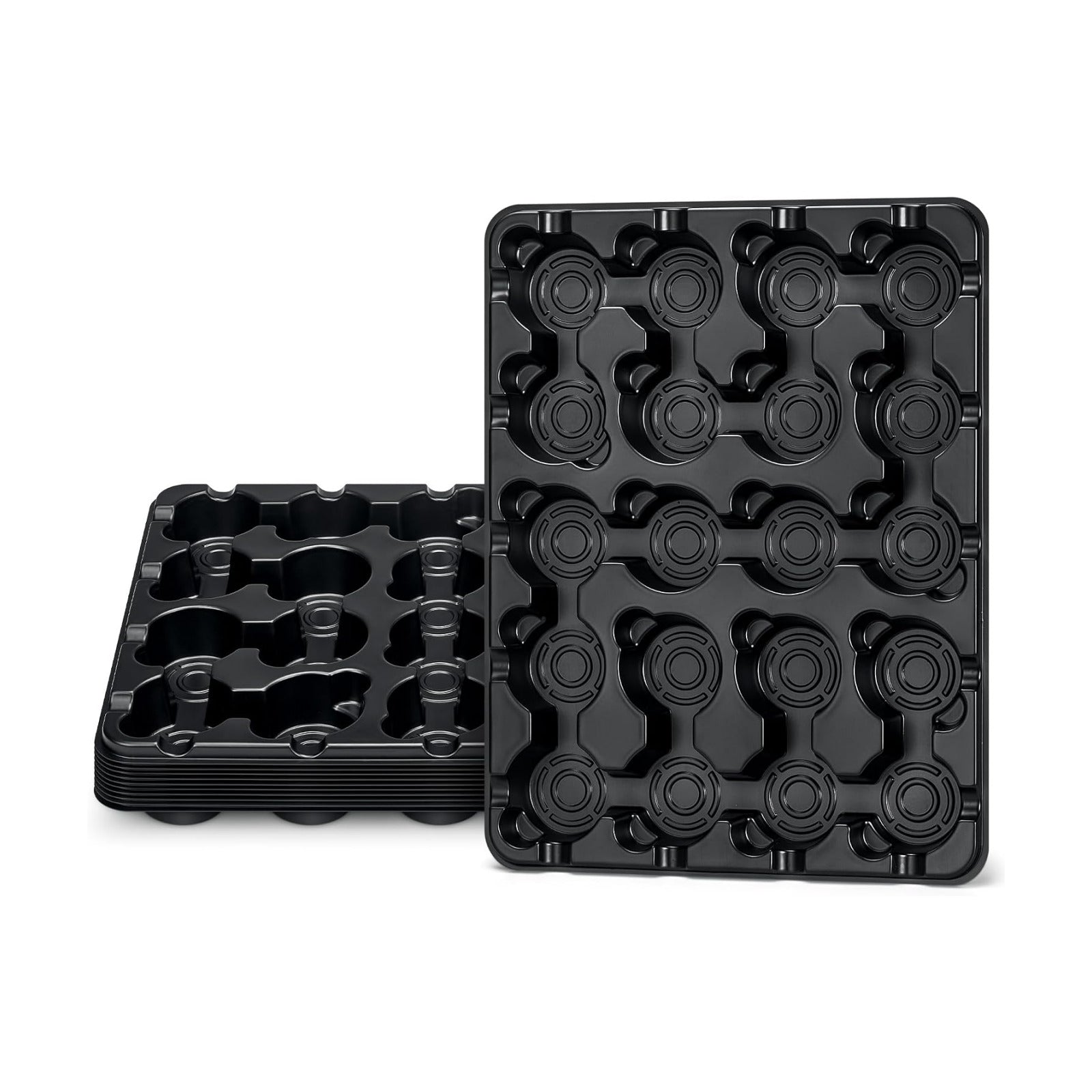 10 Pack 20 Cell Seed Starter Trays Compatible with 3 Inch Pots | 10 reusable trays offer 200 total cells and reinforced