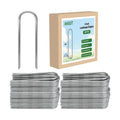U Shaped Garden Stakes 4 Inch, Galvanized Landscape Staples for Tube | 200 Pack Drip Irrigation Tubing Stakes Heavy