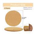 14 Inch Large Cork Plant Coasters, Double Layers 10mm Extra Thick Cork Plant Mats, 2 Pcs Plant Coasters for House Plants