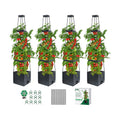 MQUPIN Tomato Planter Box with Trellis for Garden, 57 Inch Self-Watering Raised Garden Bed, Patio Tomato Cage for