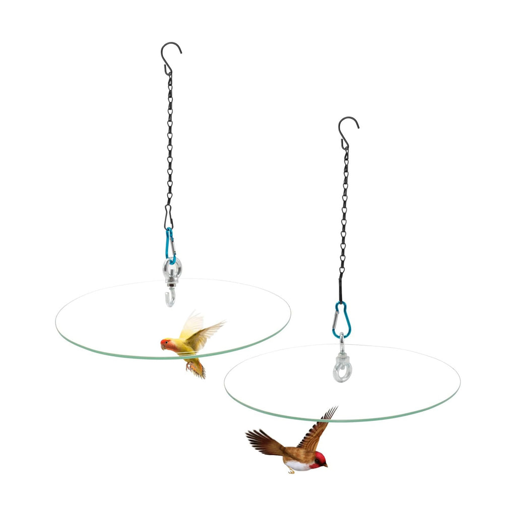 2 Set 11.2'' Clear Glass Squirrel Baffle Weather Guard for Hanging Hummingbird Feeder, Bird Feeder Snow/Rain Guard Protective Cover Dome for Outdoor Garden Yard Use