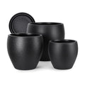 YNNICO Plant Pots 17.5/14.8/12.2 inch Set of 3, Flower Pots with Drainage Holes, Large Planters for Indoor Outdoor