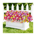 Artificial Flowers for Outdoors, 72 Bundles UV Resistant Faux Flowers No Fade Fake Plastic Plants for Outside Indoor