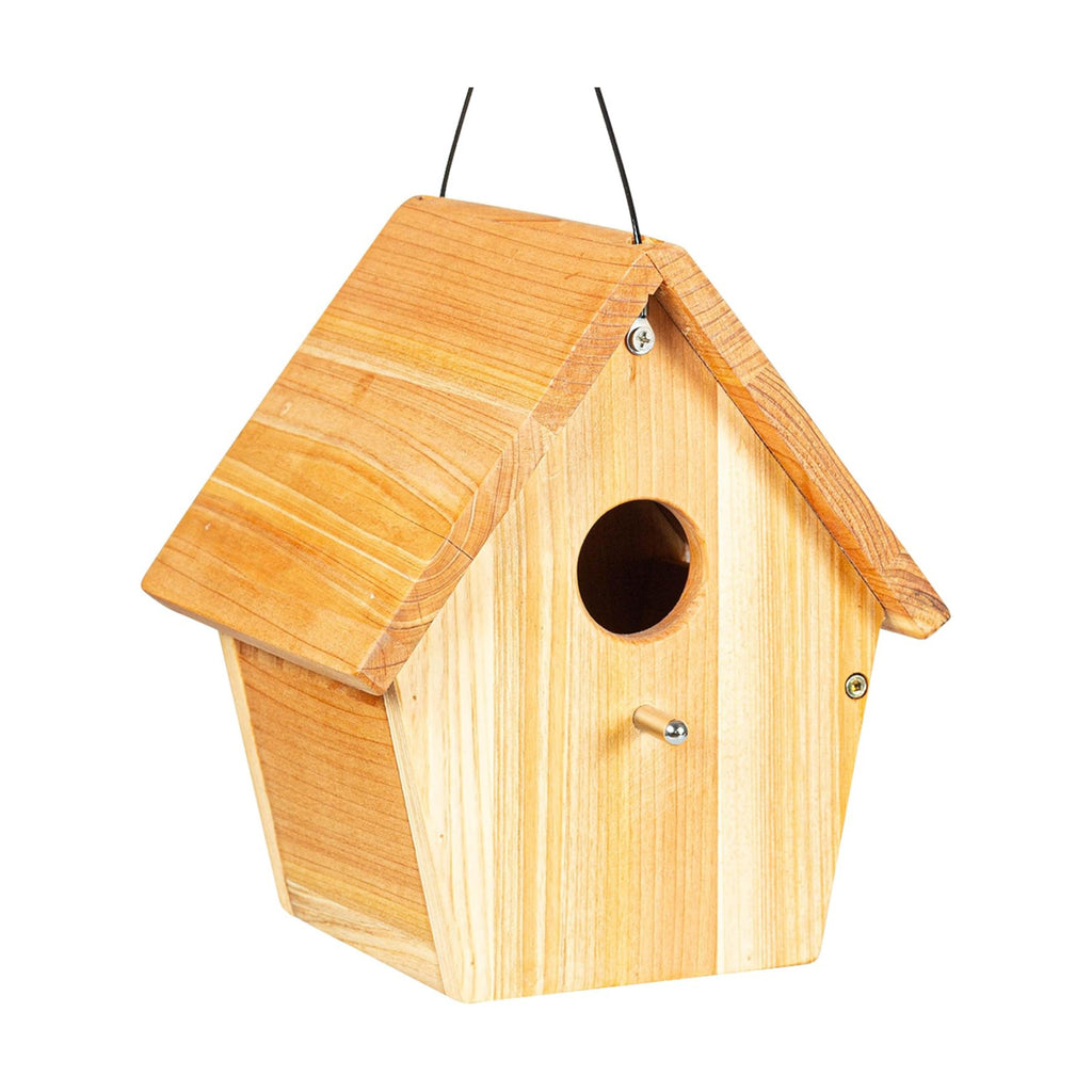 Wooden Bird Houses for Outside Hanging Birdhouses Nest Bluebird House for Cardinals Finch Wren Swallow for Garden