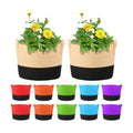12 Pack 15 Gallon Grow Bags Colorful Fabric Plant Pots with Handles 15 Gal Garden Grow Bags Fabric Grow Pots Plant