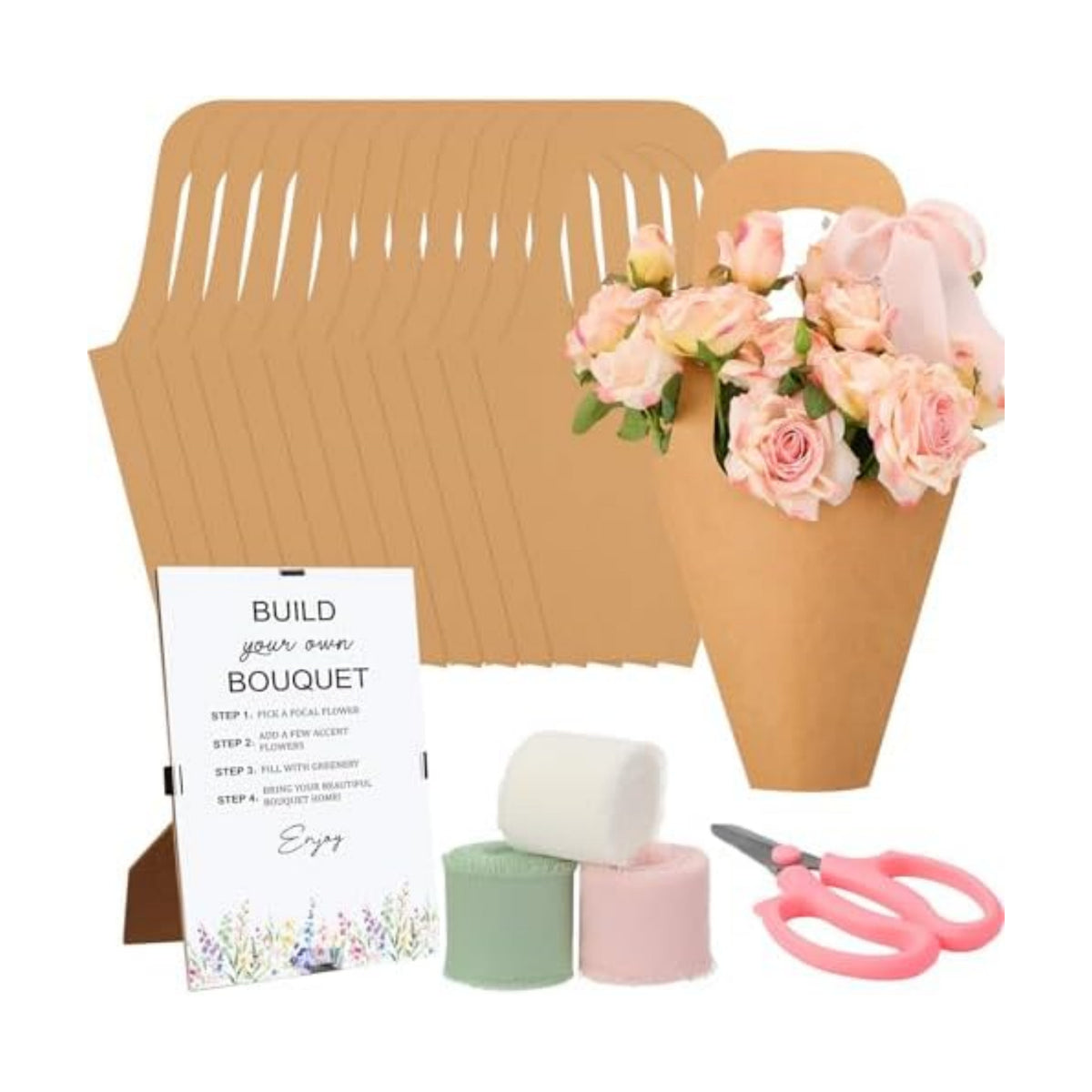 Tinlade 35 Pcs Flower Bar Kit for Wedding Bridal Shower