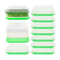 10 Pack 12.6 x 10 x 4.8 inch Microgreens Growing Trays with Lids, BPA-Free Sprouting Trays, Germination Tray for Beans