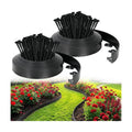 Velway No Dig Landscape Edging Kit 66FT with 100 Spikes Heavy Duty Black | 66FT no dig edging with 100 spikes and 2in