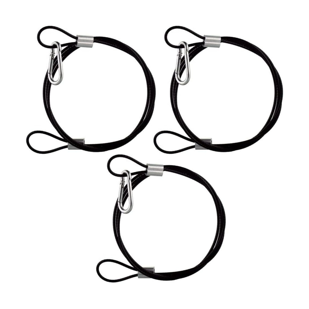 Mosaic Birds by Couronne Co. Easy Hook Hanging Stainless Steel Cable Rope with Spring Metal Snap Hook & Crimped Bolsters for Bird Feeders and Baths, Planters, Decorations and More, 48 inch (Pack of 3)