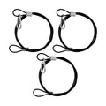 Mosaic Birds by Couronne Co. Easy Hook Hanging Stainless Steel Cable Rope with Spring Metal Snap Hook & Crimped Bolsters for Bird Feeders and Baths, Planters, Decorations and More, 48 inch (Pack of 3)