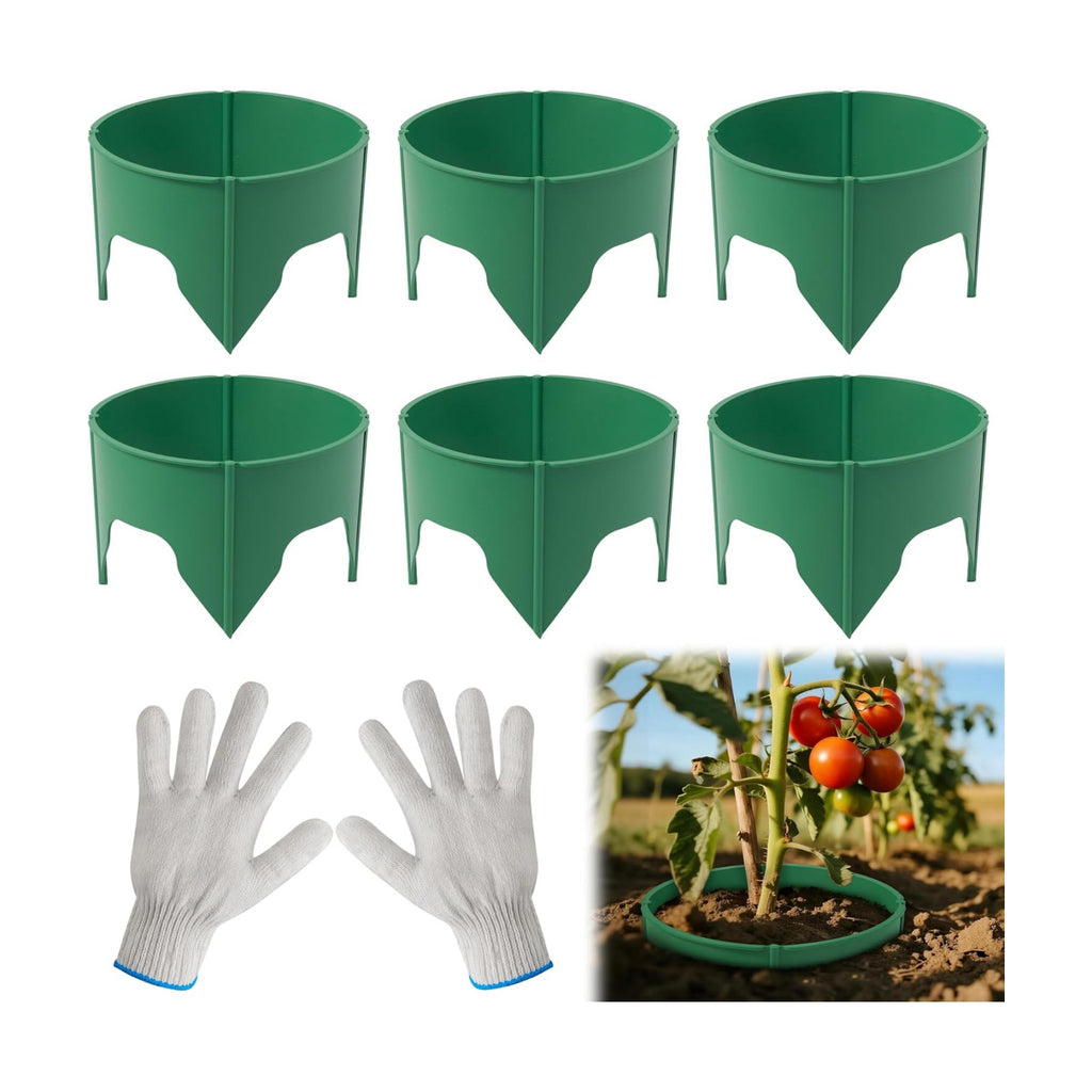 24pcs Planting Grow Rings, Round Edging Spliceable Protective Pest-Planting Rings for Vegetable Herb Flower, Circular