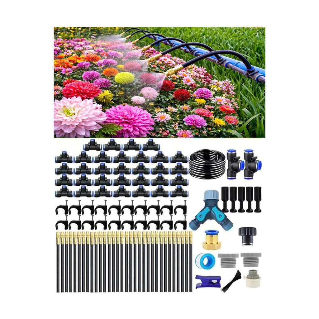 360° Adjustable Drip Irrigation System – Garden Watering Sprinkler System | 12mm Large-Diameter Tubing, Automatic