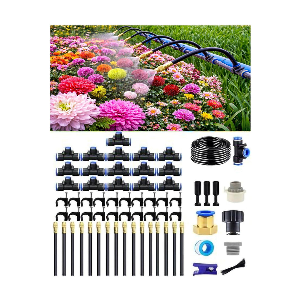 360° Adjustable Drip Irrigation System – Garden Watering Sprinkler System | 12mm Large-Diameter Tubing, Automatic