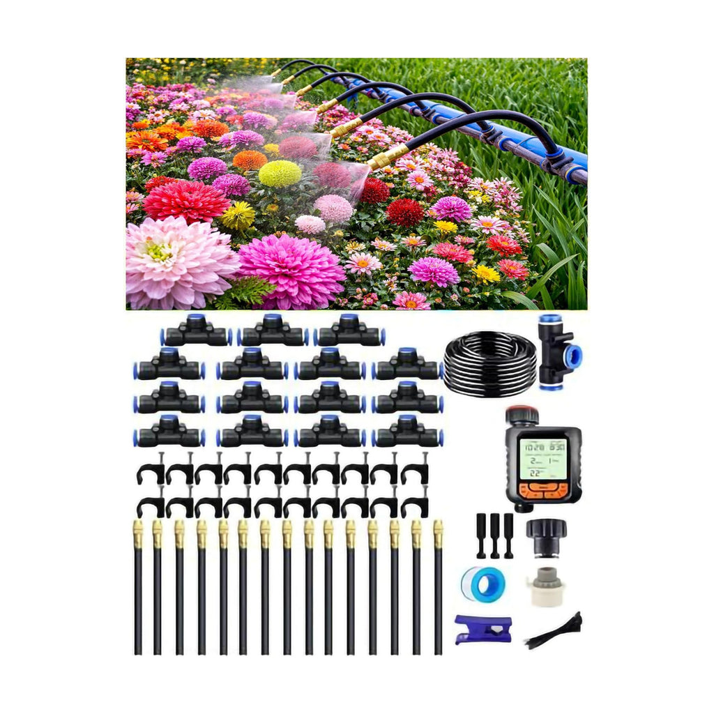 360° Adjustable Drip Irrigation System – Garden Watering Sprinkler System | 12mm Large-Diameter Tubing, Automatic