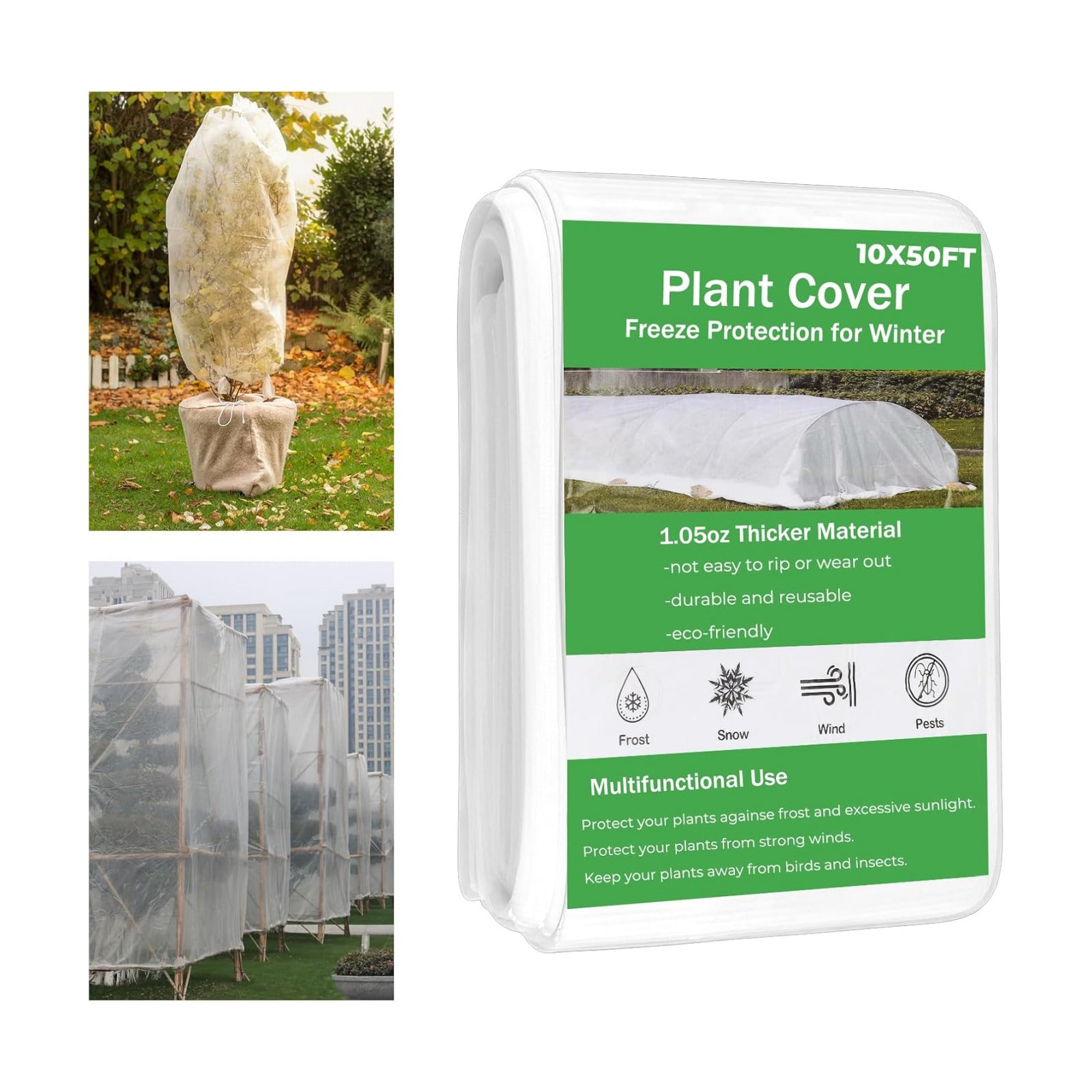Covers Freeze Protection, Cookmaster 10x50FT Frost Cloth Plant Freeze Protection, Garden Floating Row Covers for Raised