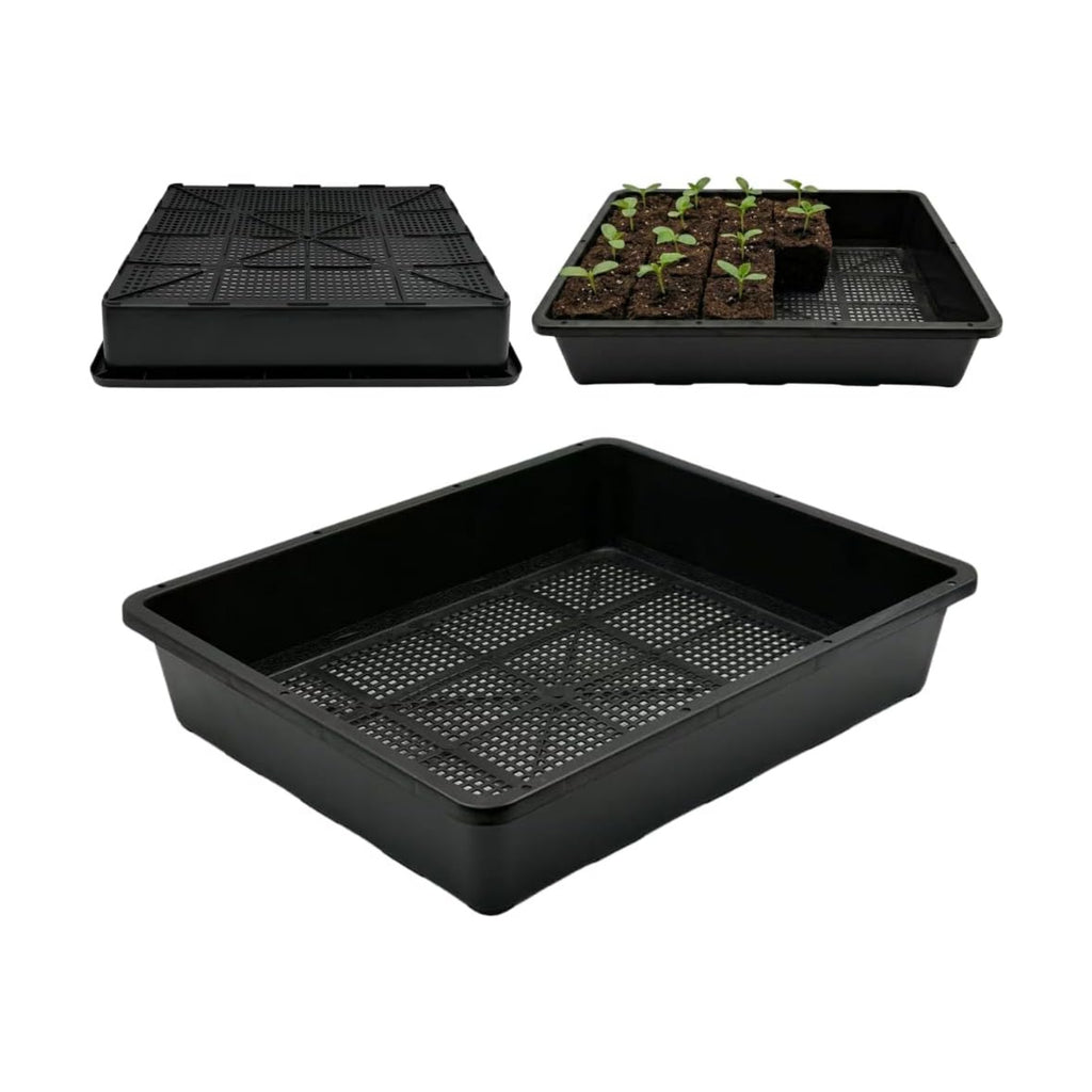 Soil Blocking Trays 15x12inch Mesh Tray 10 Pack Seed Starter Tray Mesh Bottom Trays for Soil Blocks, Seedling