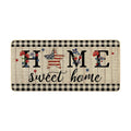 ORTIGIA 4th of July Patriotic Home Sweet Home Doormat Independence Day Memorial Day Welcome Door Mats Non-Slip Durable Entrance Mat for Home Entrance Entry Yard Floor Patio 17x36 INCH
