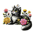 DIY Diamond Art Painting Animal Door Corner Decor, PVC Frame Signs with Black Cat Designs for Holiday Home, Festive Wall Hanging Gift for Family