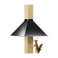MIXXIDEA Metal Squirrel Baffle for Bird Feeder Pole, Pole Mount Bird House Guard, Squirrel Baffle for 4x4 Post (Black)