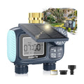 Solar Sprinkler Timer,2 Zone Brass Inlet Water Timer for Garden Hose | Programmable Intelligent Automatic Plant