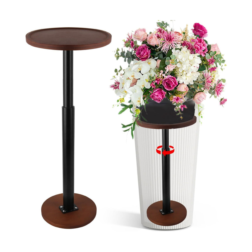 1 Pack Wooden Plant Risers for Inside Pot Adjustable Height 7.9-13.8 Inch