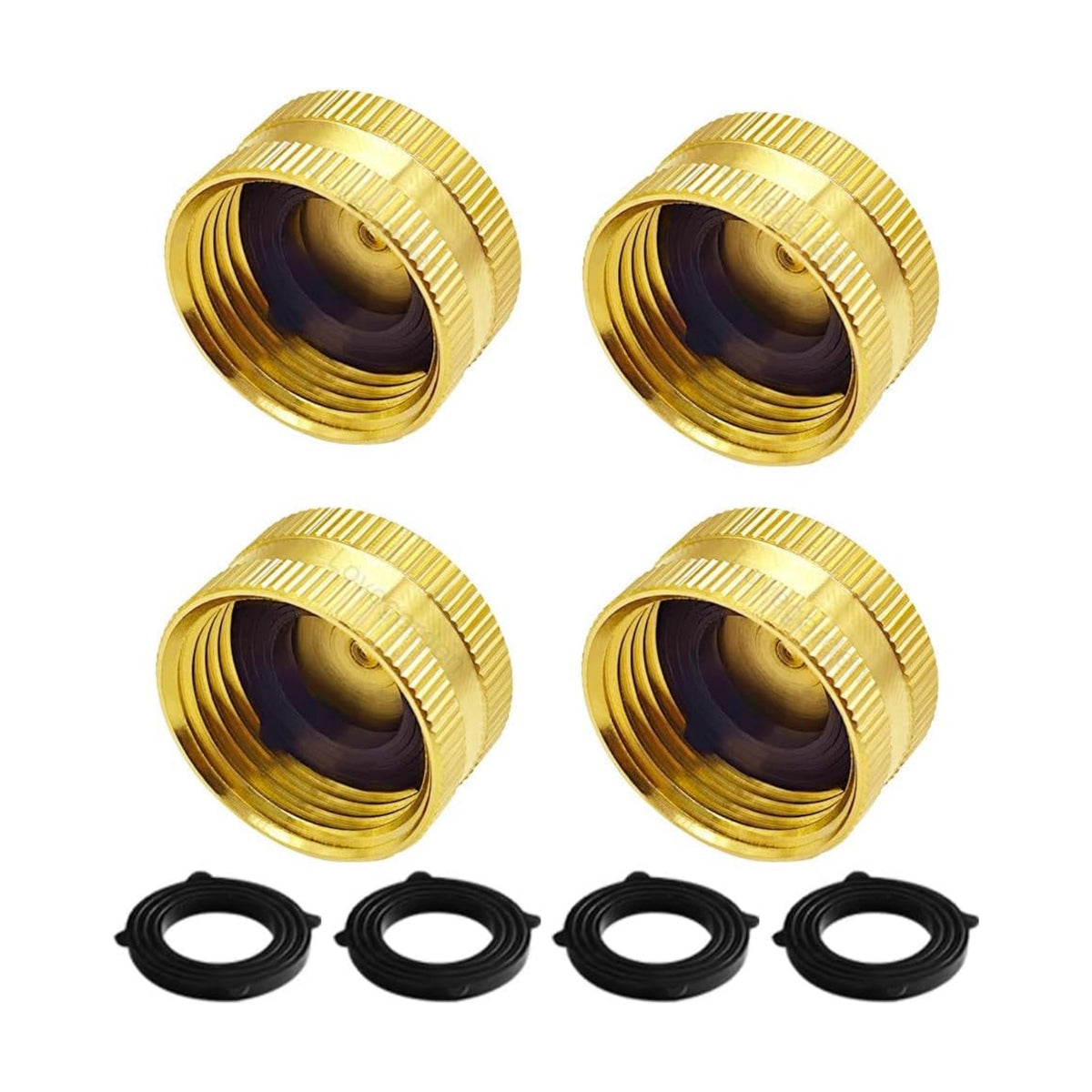 Lovegarden 4PCS Garden Hose End Cap with Washers 3/4 Female